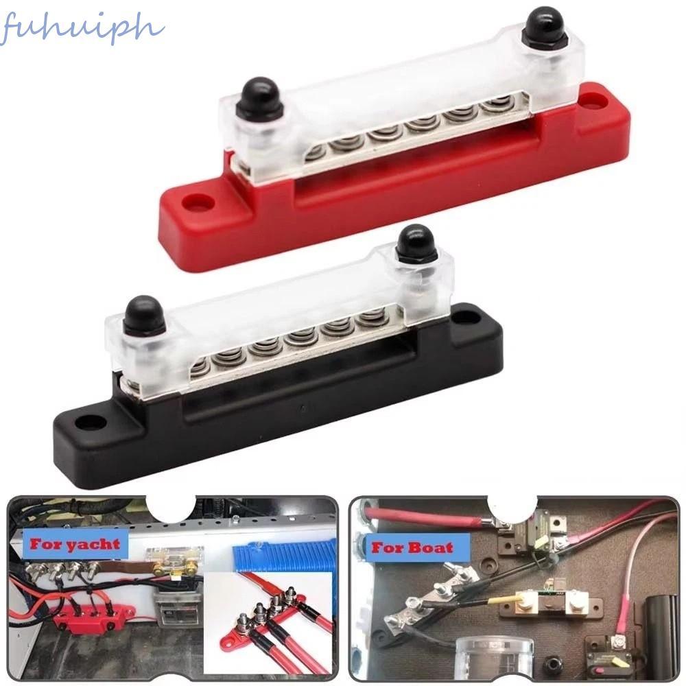 YACHIT Power Distribution Block,M6 Studกันน้ําขั้วไฟฟ้าบล็อก,อุปกรณ์เสริม 10 Way 1/4 นิ้วสตั๊ด 12V B