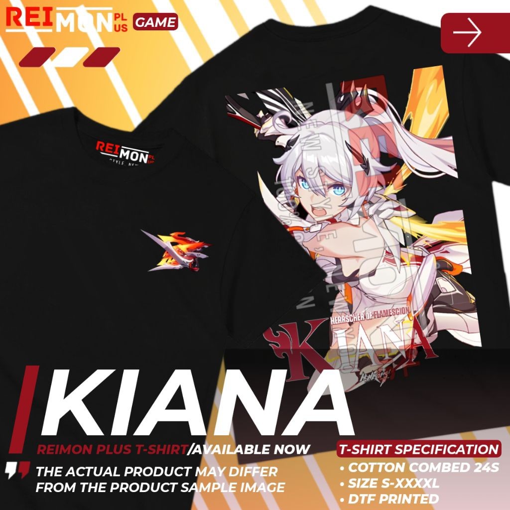 Kiana Kaslana Herrscher of Flamescion Honkai Impact 3 เสื้อยืด - เสื้อยืดเกม