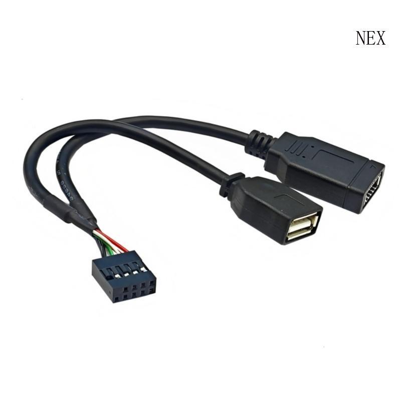 NEX 9Pin Female To USB + Type E Cable Adapter With Front Type C Port ไม่รบกวน