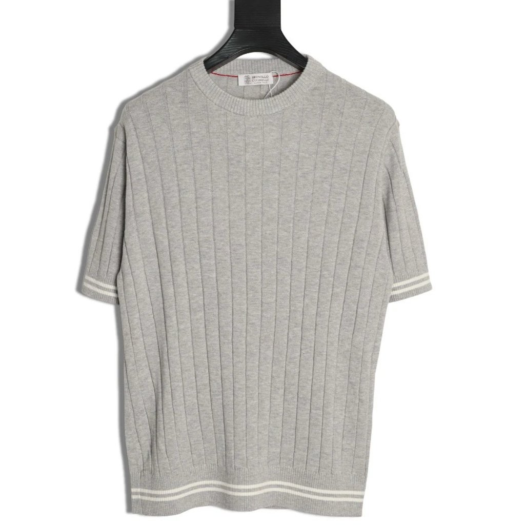 BRUNELLO CUCINELLI เสื้อยืดคอกลมแขนสั้น