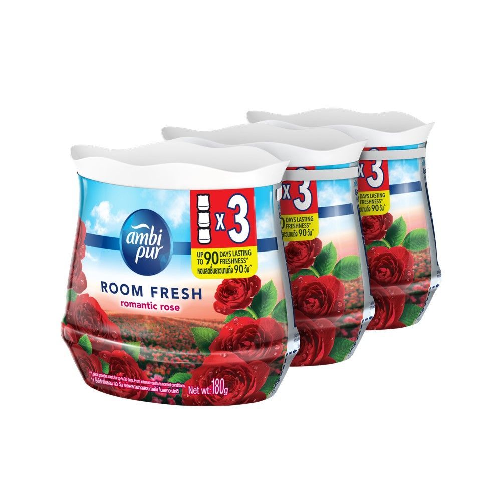 [สินค้าส่งด่วน]  แอมบิเพอร์เจลเฟรช 180ก 2+1 โรส AMBIPUR GEL FRESH 180G 2+1 ROSE