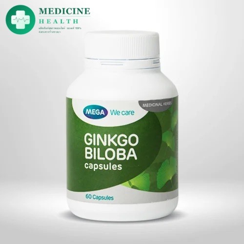 Mega We Care Ginkgo Biloba {60เม็ด x 1 กระปุก} สารสกัดจากใบแป๊ะก๊วย