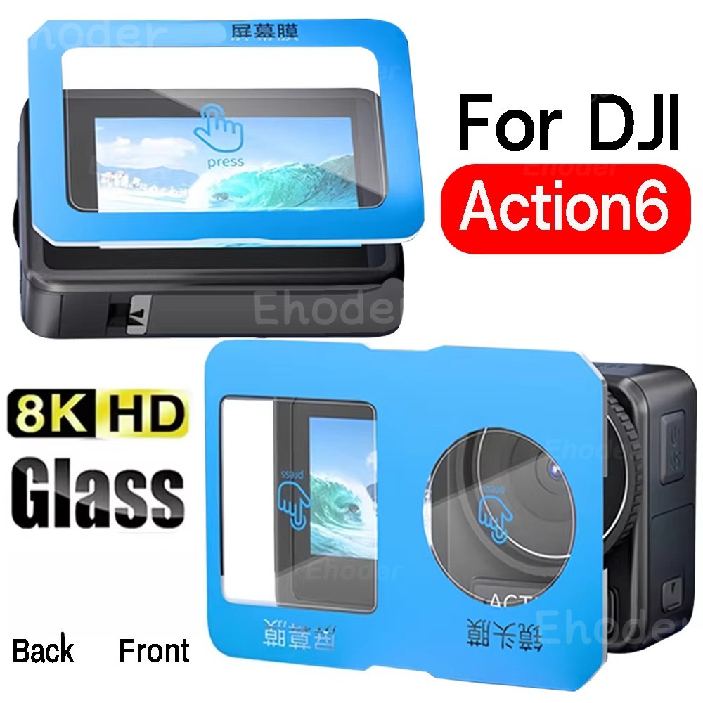 1-3PCS One-Click กระจกนิรภัยสําหรับ DJI Osmo Pocket 4 3 Easy-Paste HD ป้องกันหน้าจอสําหรับ DJIOsmo Pocket4 Pocket3 Gimbal เลนส์กล้องป้องกันกระจก