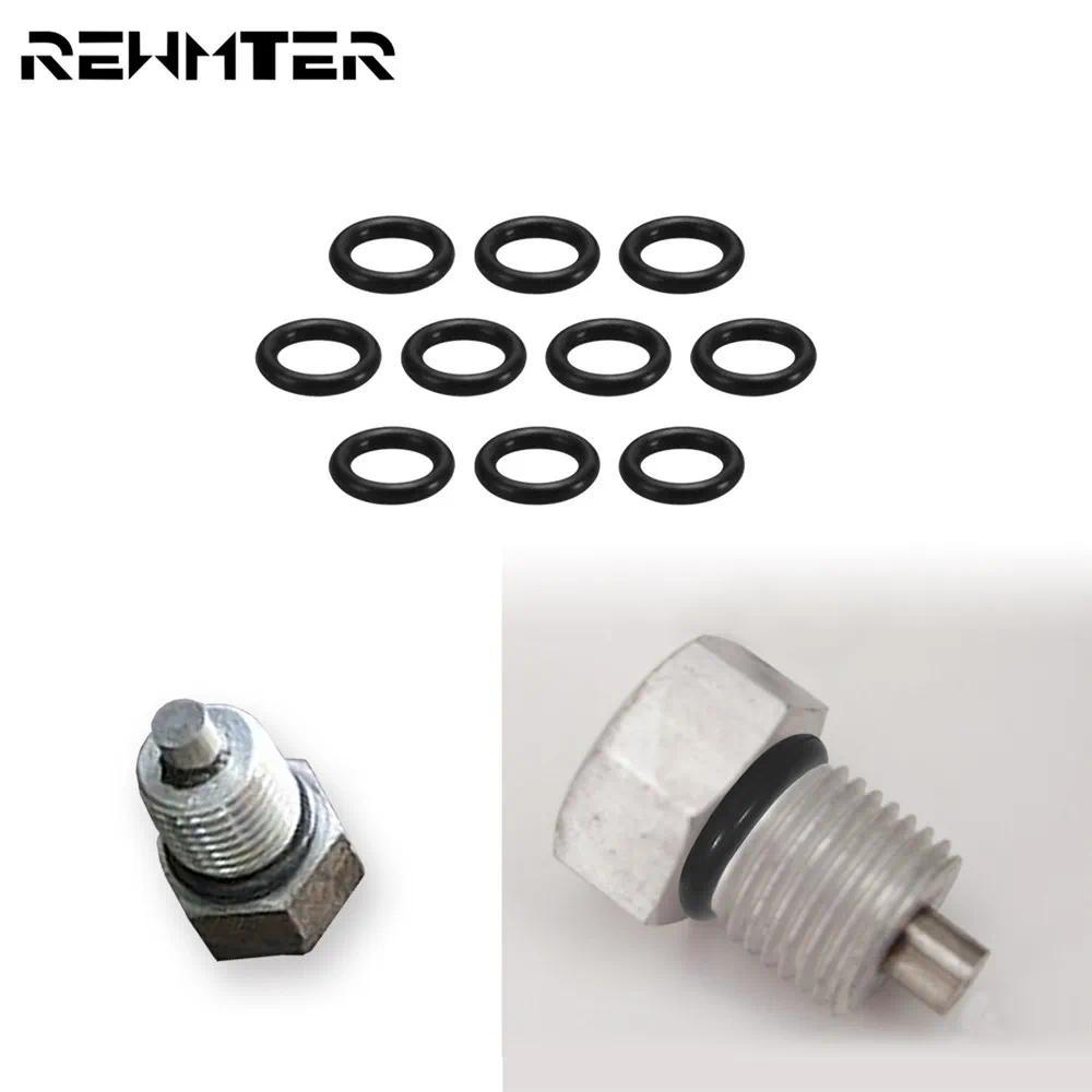 CM Motorcycle 10PC Rubber Twin Cam Oil Drain Plug O Ring Oil Sealing Gasket Automobile Sealing Funne
