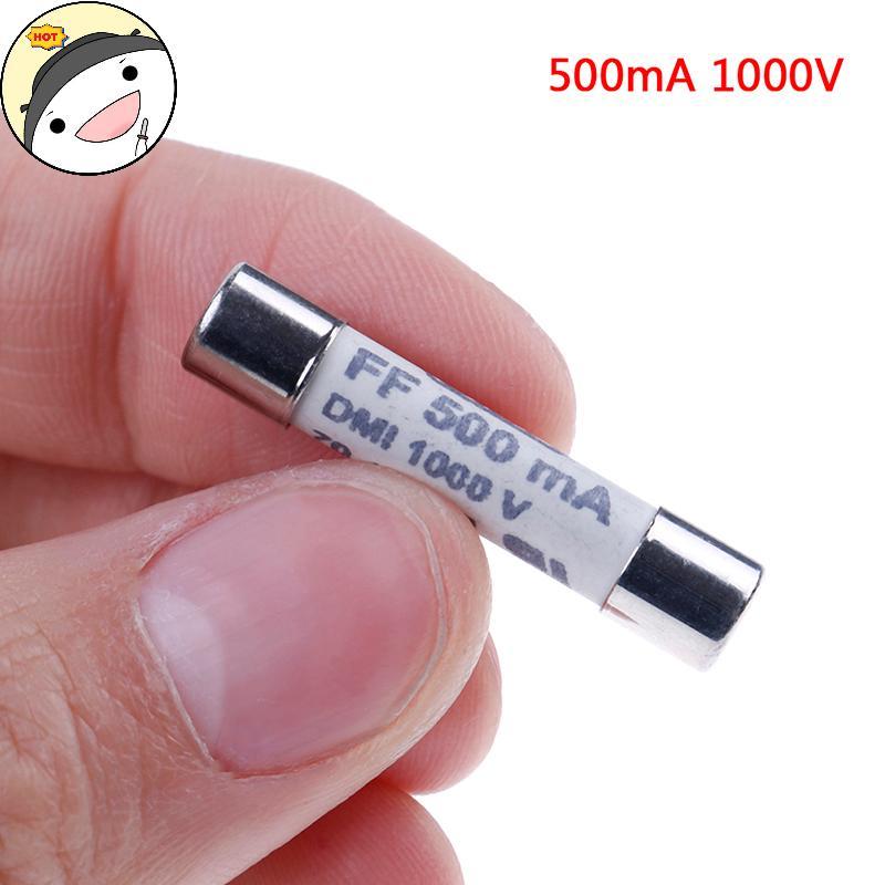 Lanf 1 PC FF 0.5A 500mA 1000V dmi ฟิวส์สําหรับมัลติมิเตอร์ F15B F17B F18B 6.3x32 มม.EN