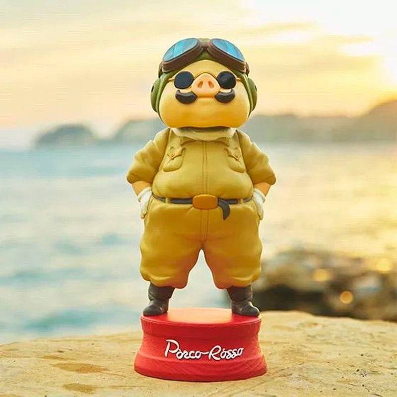ของแท้พร้อมสต็อก Ghibli GBL BENELIC Hayao Miyazaki Red Pig Pollk Limited Scenery Doll Figure