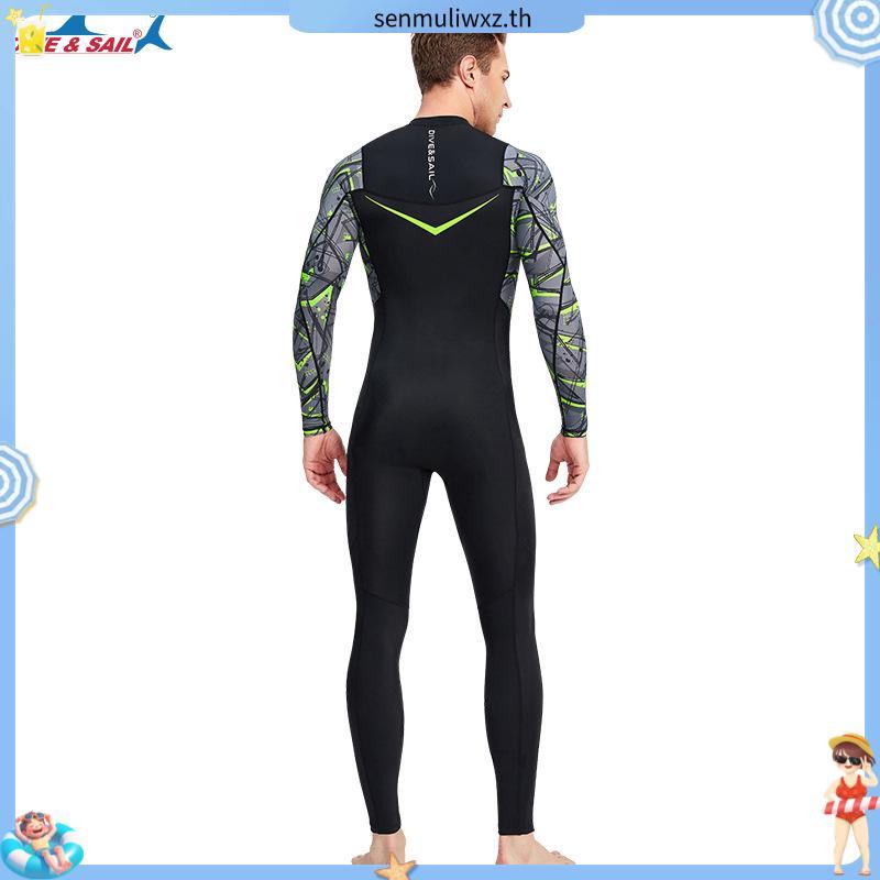 [Predolo2] Spandex Men Wetsuit Thermal Full Body ชุดดําน้ําแขนยาวซิปหน้าว่ายน้ํา