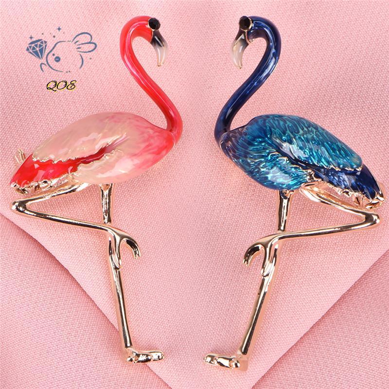 [QOE] Flamingo เข็มกลัด Pin เข็มกลัดคอปกเคลือบผู้หญิง Badge เครื่องประดับเข็มกลัดอุปกรณ์เสริม VN