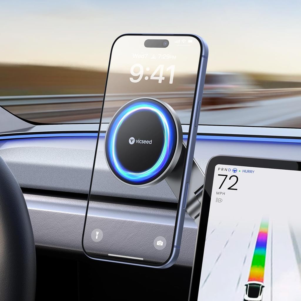 VICSEED Tesla Phone MountStrongest Magnet Power พับซ่อน Tesla ที่วางโทรศัพท์ Fit สําหรับโทรศัพท์ทุกร