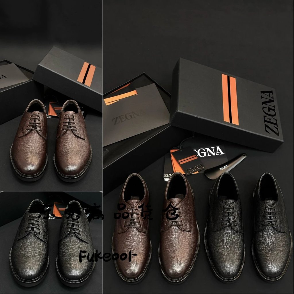 [Wanshang Original Leather] Ermenegildo Zegna Jenny Grain Leather Aosta Wool Ridbi Shoes Business Le