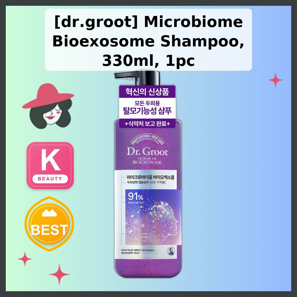 [dr.groot] Microbiome Bioexosome Shampoo, 330ml, 1pc / Korean Shampoo / Scalp Care Formula by somebe