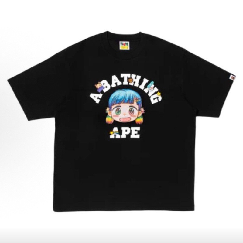 Aape เสื้อยืดแขนสั้นลําลองผ้าฝ้ายแท้ unisex