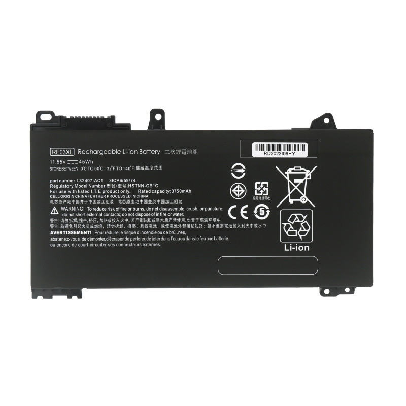 For HP Battle ZHAN 66 Pro A 15 14 G2/G3, 13 G2 RE03XL Laptop Battery