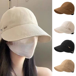 BLIVO หมวกกันแดดสตรีรุ่นใหม่ หมวกเบสบอล หมวกปลายแหลมกันรังสียูวีแบบกลวงพับได้ สไตล์เกาหลี แฟชั่นปรับขนาด