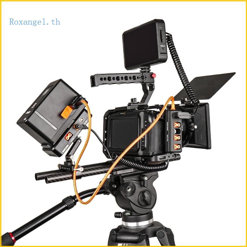 ROX Professional D Tap สายไฟ 1 ชาย 4 หญิง Splitter 14 8V สําหรับกล้องอุปกรณ์เสริมและ Live Streaming 