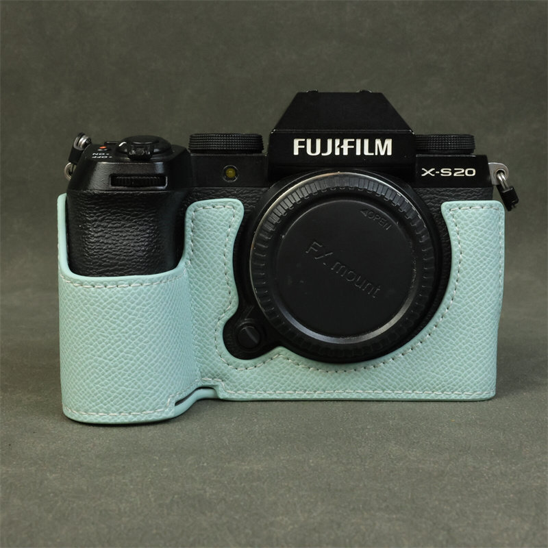 เหมาะสําหรับกระเป๋ากล้อง Fuji xs20 xm5 เคสหนังป้องกัน xe5 เคสครึ่งฐาน