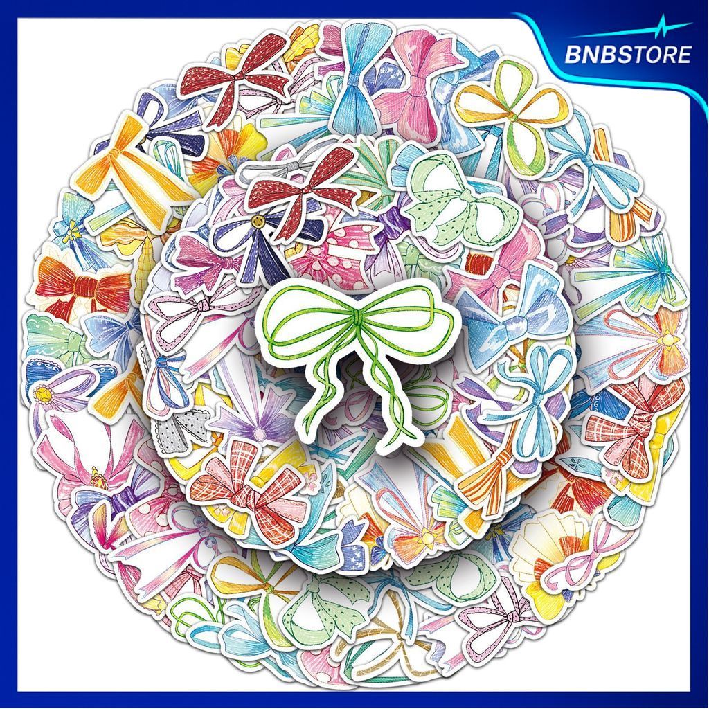 🍀ส่งจากไทย🍀 50แบบ สติกเกอร์ โบว์ติดผมผู้หญิง Colorful Girl hair bow sticker