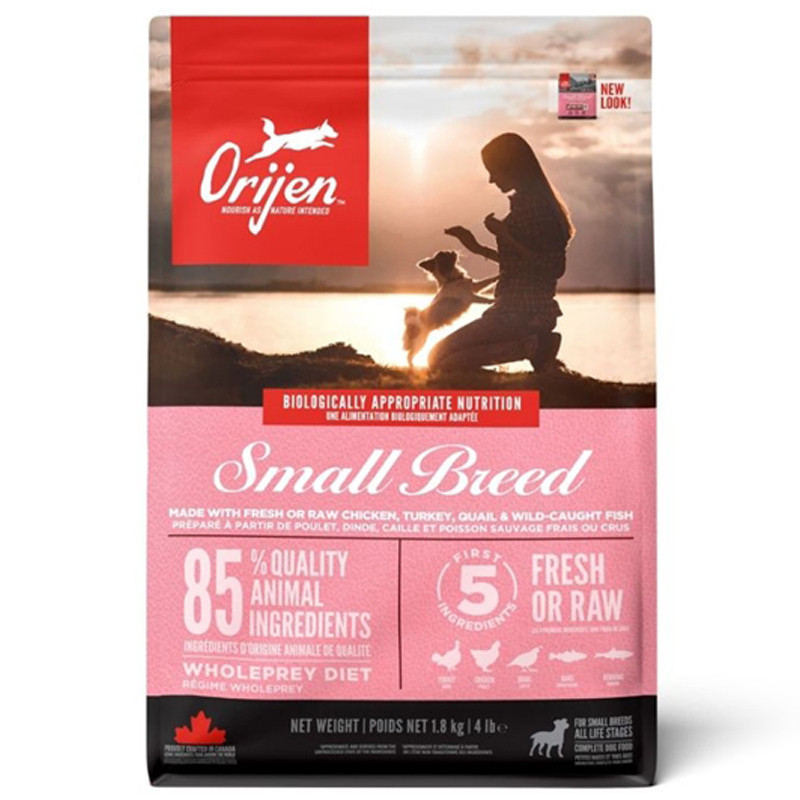Orijen โอริเจน สูตร สุนัขพันธ์เล็ก 1.8 kg Orijen Dog Adult Small Breed 1.8 kg [หมายเลขบาร์โค้ด 00649