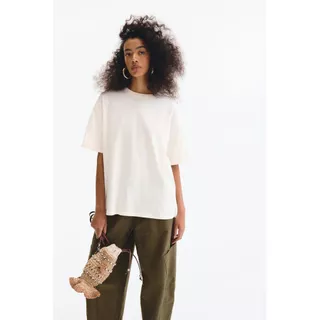 H&M(เอชแอนด์เอ็ม) เสื้อยืดโอเวอร์ไซส์พิมพ์ลาย ผู้หญิง 1341689_1