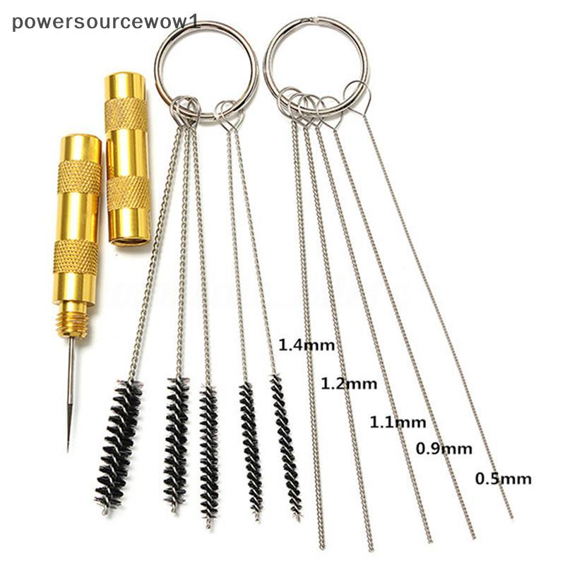 WOW 11 ชิ้น Airbrush Cleaning Repair Tool Kit ชุดแปรงเข็มสแตนเลส TH
