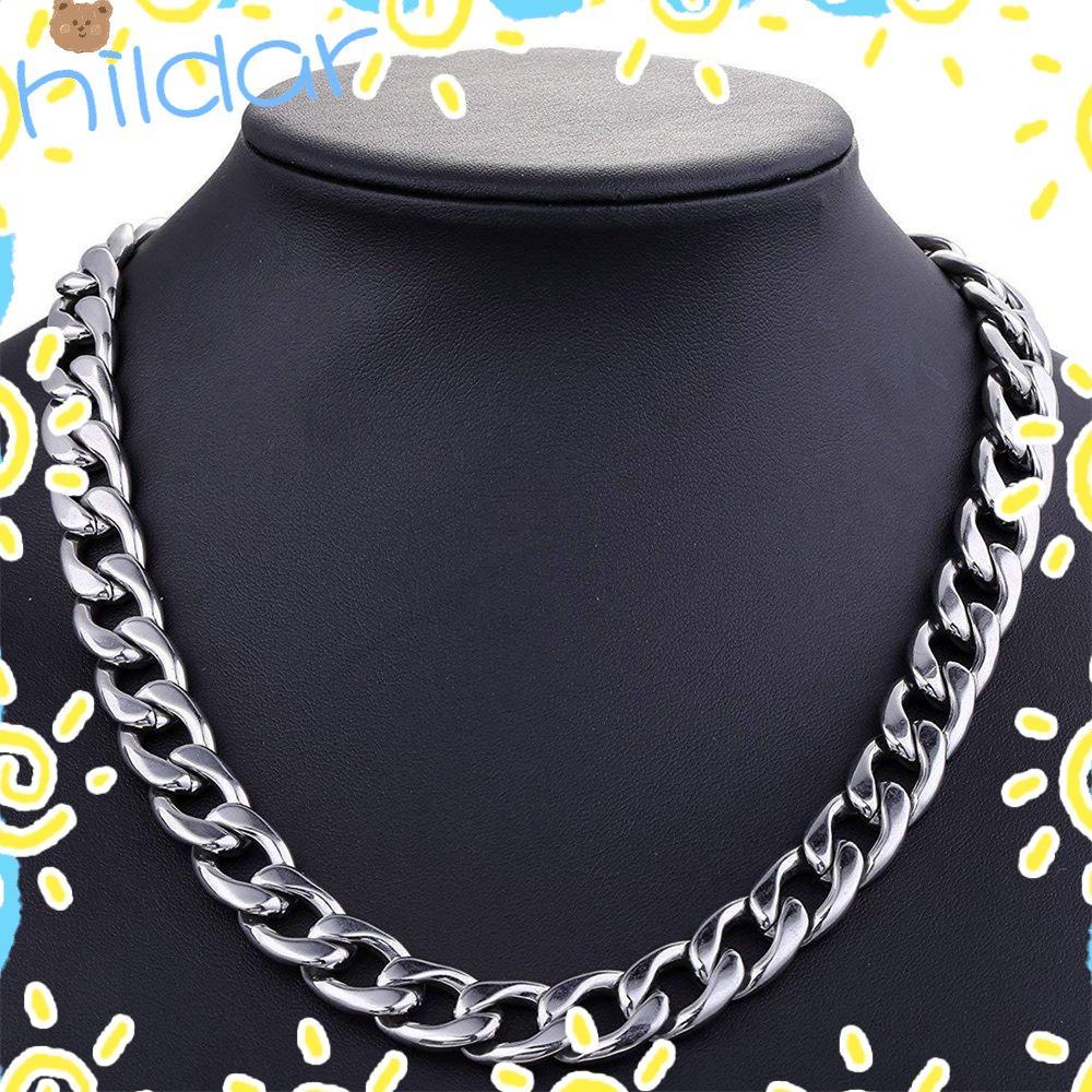 HLAR สร้อยคอโซ่ของขวัญมิตรภาพ Chunky Chain Hip Hop Gothic Rock Hip Hop