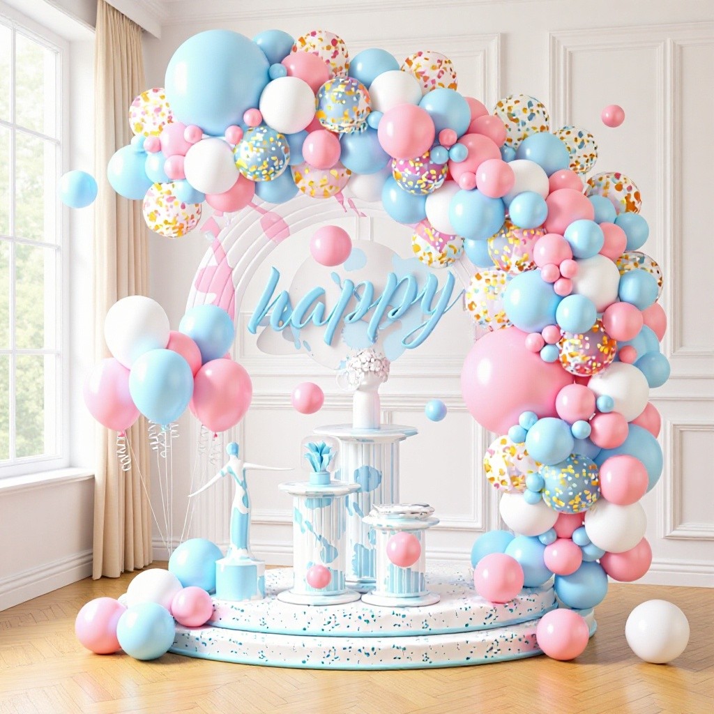Metallic Latex Balloon Set Christmas New Year Balloon Chain Birthday Arch Garland Decoration