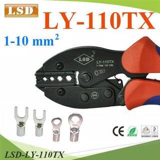 คีมย้ำหางปลา LSD LY-110TX ย้ำหัวสายไฟ แบบหกเหลี่ยม