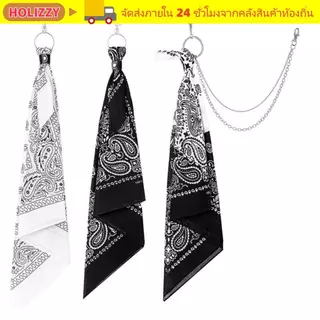 HOLIZZY โซ่เอวโลหะ, บนกางเกงยีนส์ Square Scarf Chain, เข็มขัดกางเกงฮิปฮอปแนวสตรีทเกาหลี