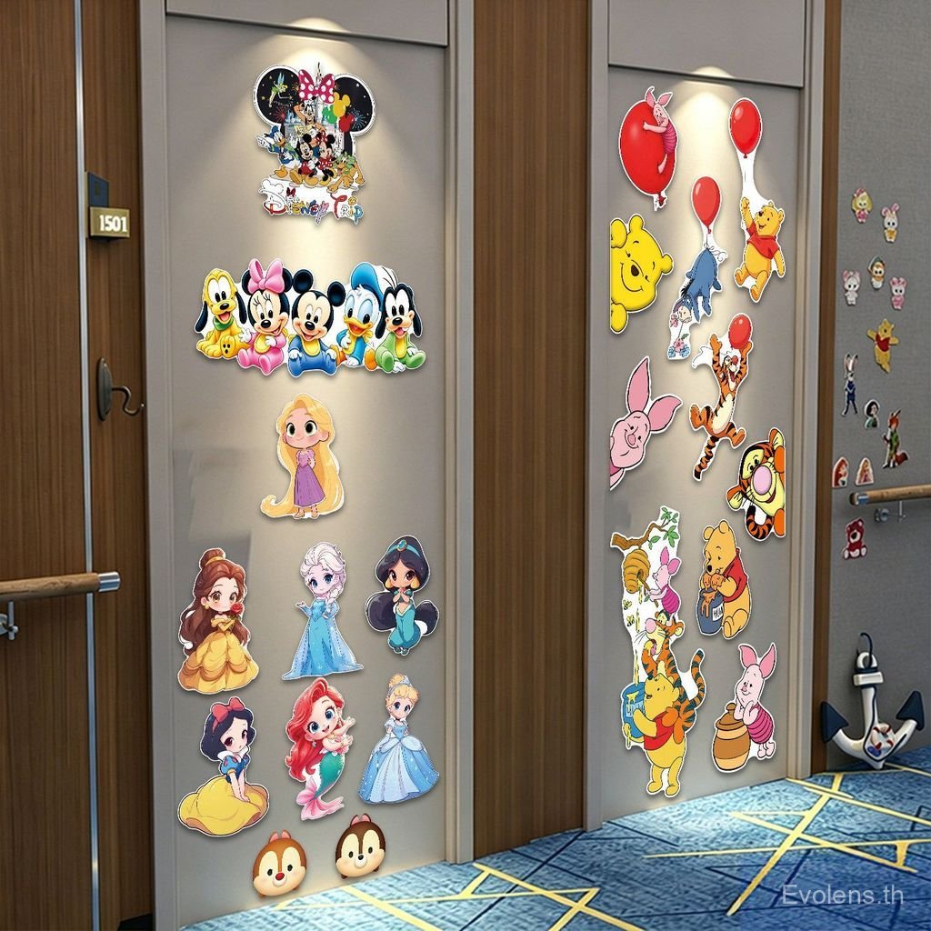 Cruise Wheel Style Magnetic Door Sticker Decorative disney+magnet Party Room ชุดการ์ตูนน่ารัก