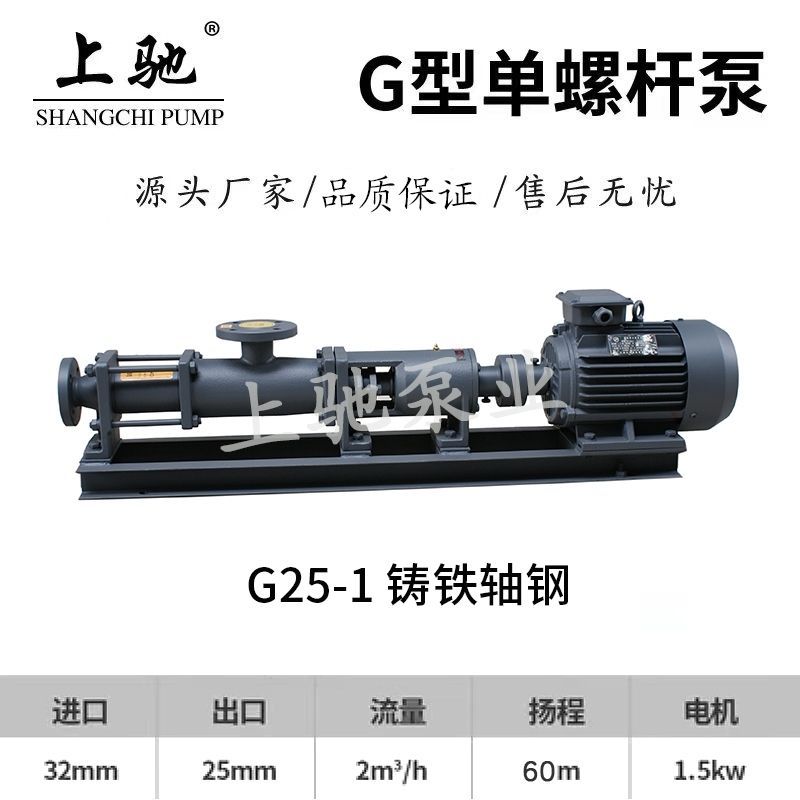 G Type Screw Pump Cast Iron G25-1 G30-1 Dosing Pump Filter Press Feed Sludge Pump