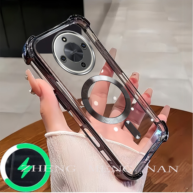 เหมาะสําหรับ Honor X9D X8D HONOR 600 LITE 5G เคสโทรศัพท์รูปแบบ CD แหวนดูดแม่เหล็ก TPU anti drop soft