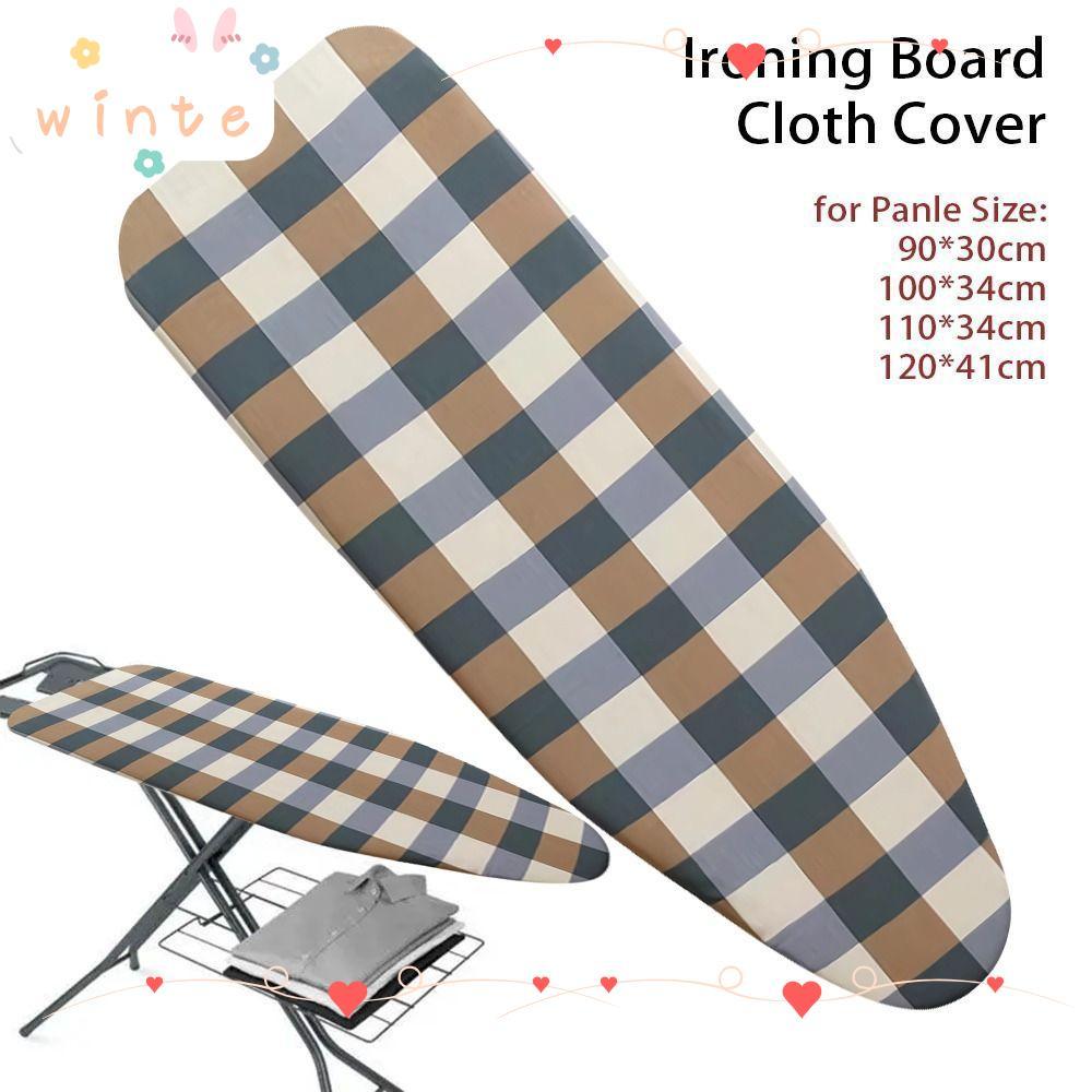 WINTE 1 ชิ้นฝาครอบที่รองรีด,คราบทนสากลเหล็กความร้อนโล่,ผ้าทนทานผ้าฝ้ายหนา Padding พร้อมขอบยืดหยุ่นรีดผ้าสําหรับโต๊ะรีดผ้า