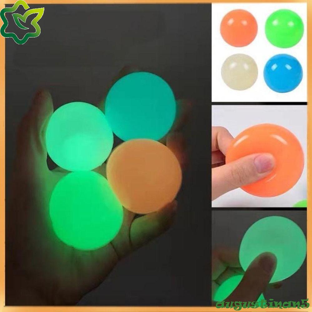 AUGUSTINAN 2 ชิ้นเรืองแสงใน Dark Squeeze Balls,ผ่อนคลายเหนียวเด็กบีบของเล่น,ที่น่าสนใจนุ่มช้า Rebound ความคิดสร้างสรรค์บีบความเครียดบรรเทาของเล่นเด็กและผู้ใหญ่