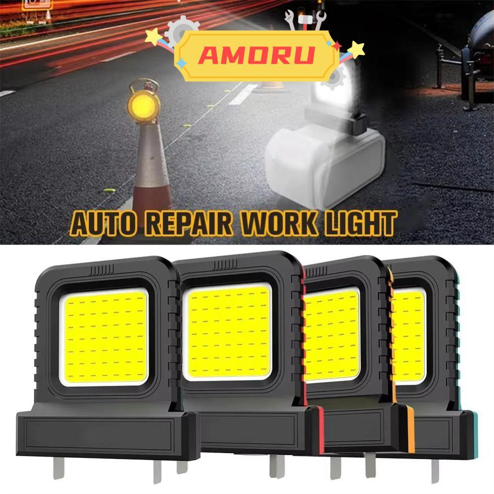 AMOR12U7 ไฟฉายกลางแจ้ง, ชิ้นส่วนเครื่องมือไฟฟ้าความสว่างสูง LED ทํางาน, คุณภาพสูงทนทานปรับไฟทํางานแบบพกพาสากล 18V-21V แบตเตอรี่ Li-ion