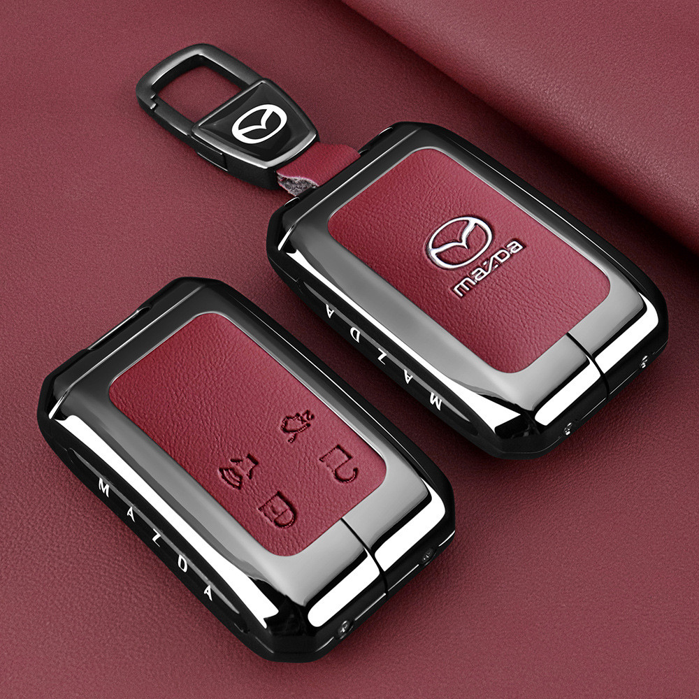 เหมาะสําหรับ 2026 Mazda 6E EV ฝาครอบกุญแจ 2026 6E รถโลหะป้องกันกุญแจหัวเข็มขัดกรณี