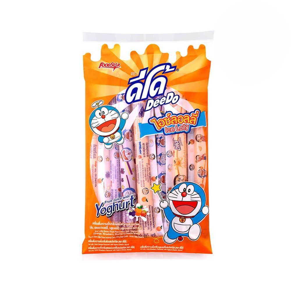 [สินค้าส่งด่วน] ดีโด้ ไอซ์สติ๊ก น้ำผลไม้โยเกิร์ต 35 มล. แพ็ค 13 DEEDO YOGHURT ICE STICK LOLLY 35 ML 