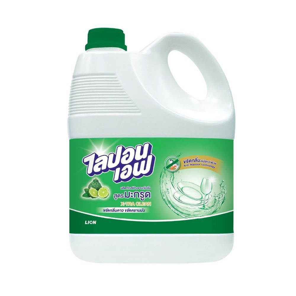 [สินค้าส่งด่วน]  ไลปอนเอฟ น้ำยาล้างจานกลิ่นมะกรูด 3200มล. LIPON-F DISHWASH BERGAMOT GALLON 3200 ML