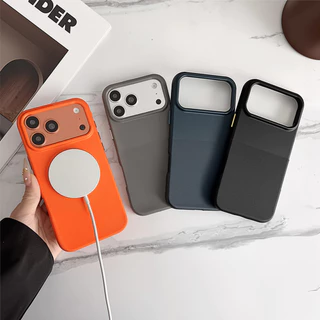 เนื้อแมทกันลื่น เคสโทรศัพท์ For iPhone 17 Pro Max 16 15 14 13 Pro Max แม่เหล็ก ฝาครอบกันกระแทก รองรับการชาร์จแบบไร้สาย