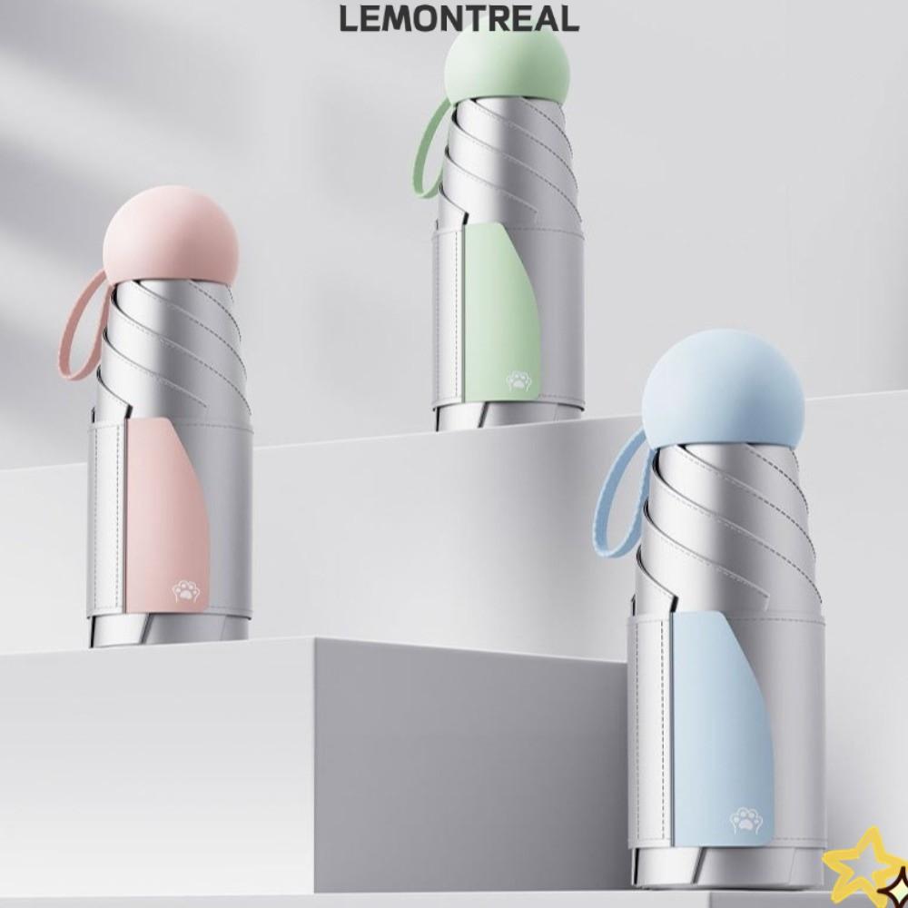 LEMONTREAL ร่มกันแดดสีเงิน titanium พกพาได้ง่าย น้ำหนักเบาที่ป้องกันรังสียูวี และฝน