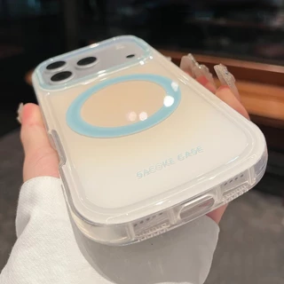 เคสแม่เหล็ก Dopamine ไล่โทนสีหรูหราสําหรับ iPhone 17 16 15 14 13 12 Pro Max ฝาครอบซิลิโคนกันกระแทกป้องกัน