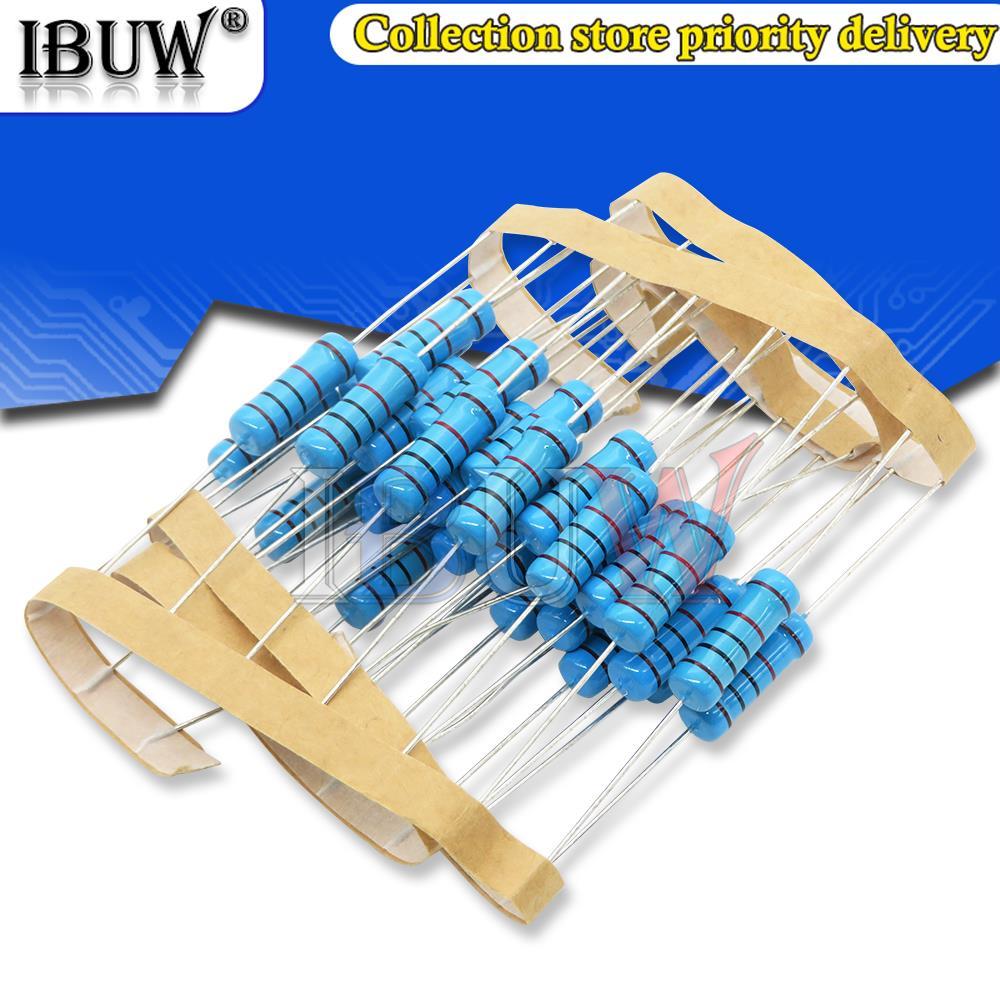 10PCS 3W ตัวต้านทานฟิล์มโลหะ 1% 1R ~ 1M 2R 10R 22R 47R 100R 330R 1K 4.7K 10K 22K 47K 100K 330K 470K 
