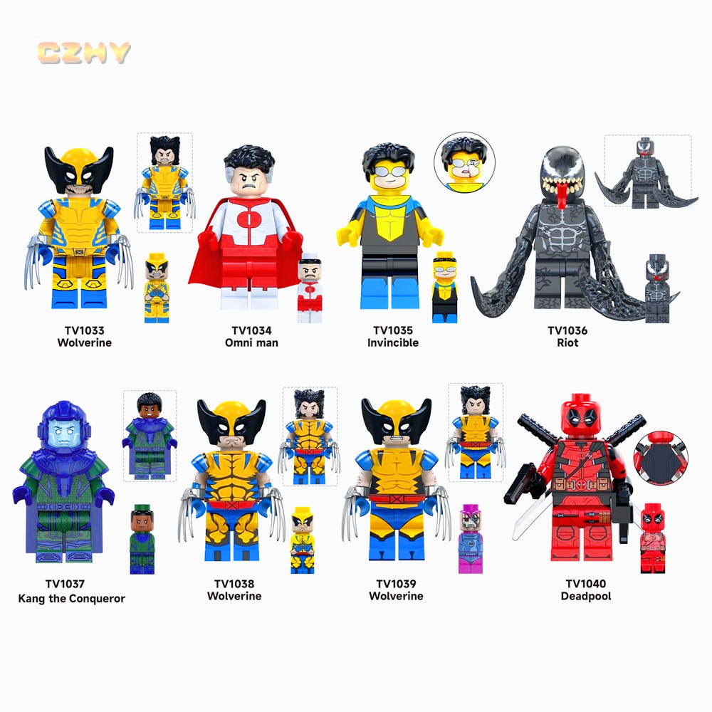 ภาพยนตร์ Wolf Man Super Heroes Dead Omni-Man Invincible Riot Pool เด็กการศึกษารูปของเล่น TV6205