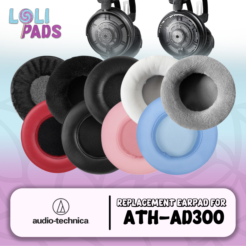 แผ่นรองหูฟัง Earcup Earcushion Audio Technica ATH-AD300 ATH AD300 AD 300 แผ่นโฟม