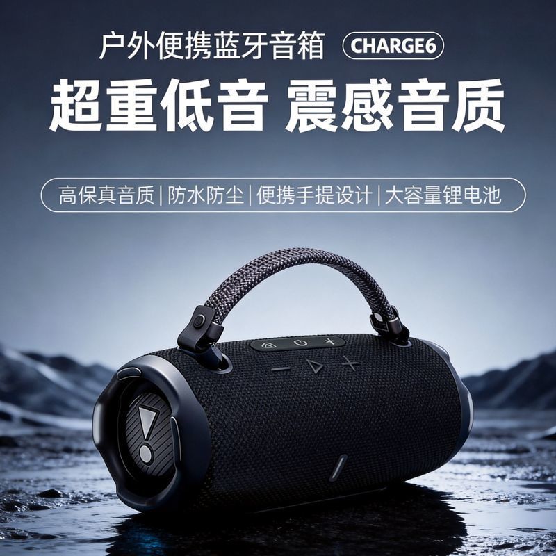 JB Shockwave Waterproof Bluetooth Speaker Hi-Fi Bass Portable Outdoor Wireless