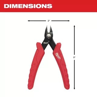 Milwaukee 48-22-6105 Mini Flush Cutters Spring Assisted Precision Wire Cutters สําหรับงานไฟฟ้า