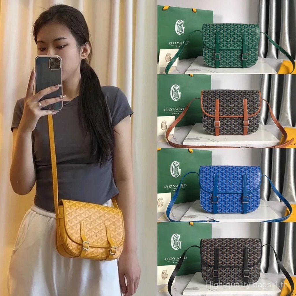 Goyard Goyard ยี่ห้อใหม่ Beéd è re Double Buckle Messenger กระเป๋าผู้ชายกระเป๋า Messenger กระเป๋าผู้
