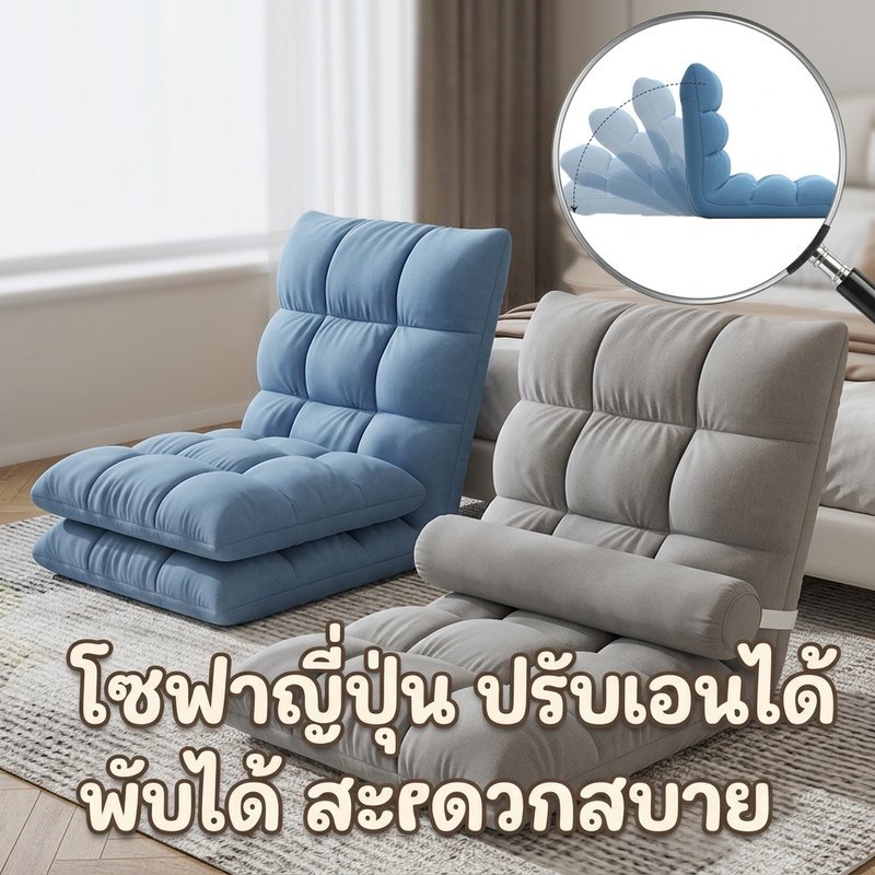 ญี่ปุ่นพับโซฟาเสื่อทาทามิเก้าอี้6ตําแหน่งผู้เอนกายโฟมเบาะแบบพกพาบ้านเลานจ์ ราคา ถูกที่สุด ดีลบีเคเค รูปภาพหลัก