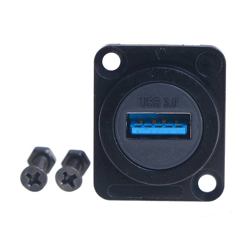 L&Z D type Metal USB Soet Double Pass Connector USB 3.0 Connector แผงติดตั้ง