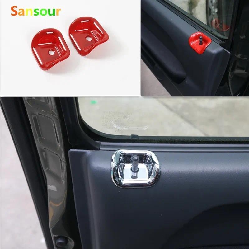 Sansour สติกเกอร์รถสําหรับ Suzuki jiminy 2007-2017 ABS ภายในรถประตูล็อค Pin ตกแต่งสําหรับ Suzuki jim