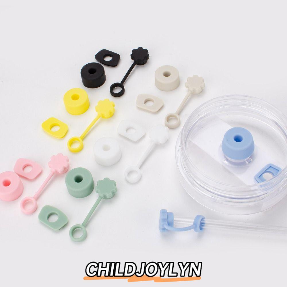 CHILDJOYLYN หมวกฟาง 3 ชิ้น, ชุดจุกซิลิโคนป้องกันการรั่วไหล, อุปกรณ์เสริมถ้วยป้องกันการรั่วซึมสําหรับถ้วย 1.0 2.0 40oz/30oz